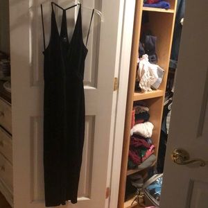 Black dress with slit